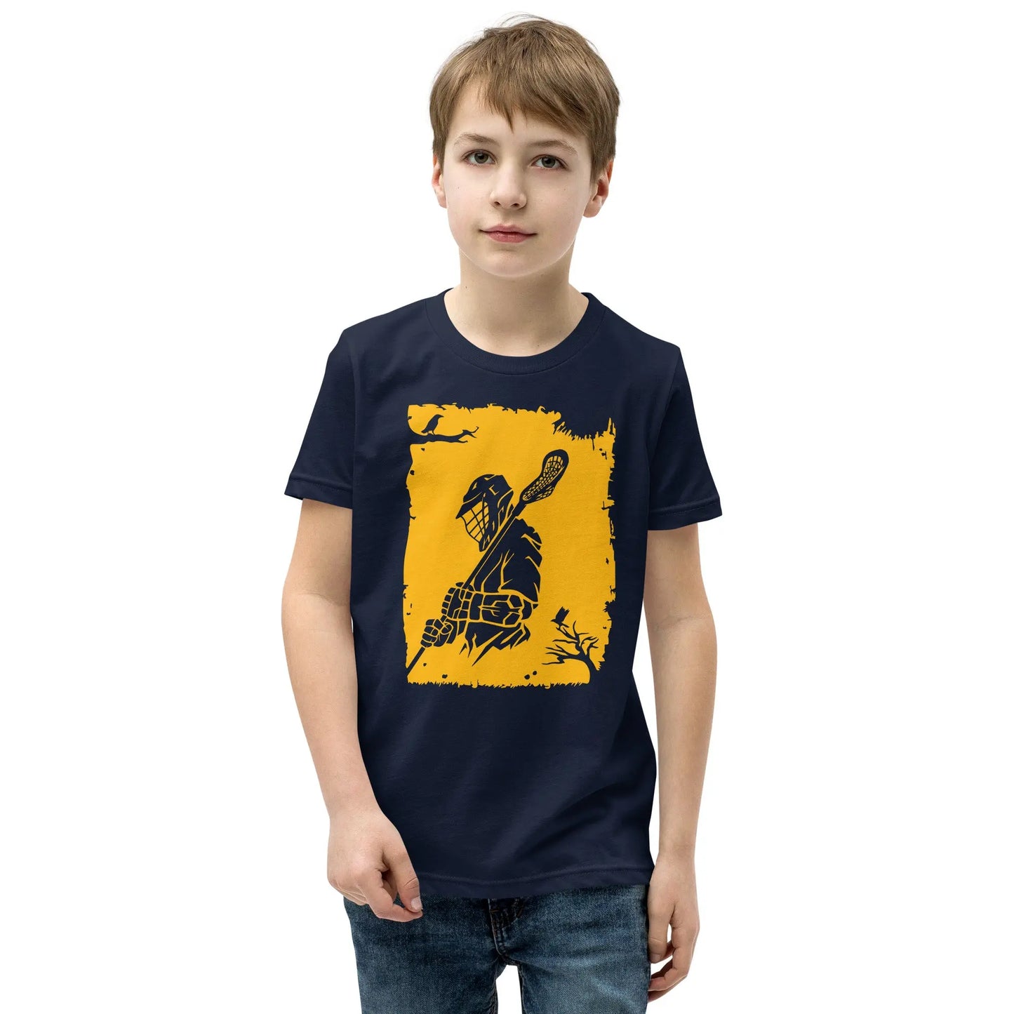 Youth Lacrosse Player Short Sleeve T-Shirt Coast 2 Coast Lax USA