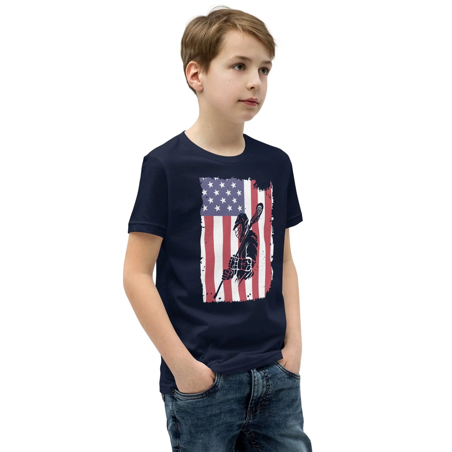 Youth All American Short Sleeve T-Shirt Coast 2 Coast Lax USA