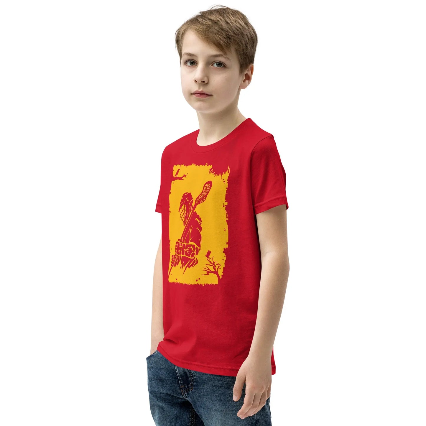 Youth Lax Player Short Sleeve T-Shirt Coast 2 Coast Lax USA