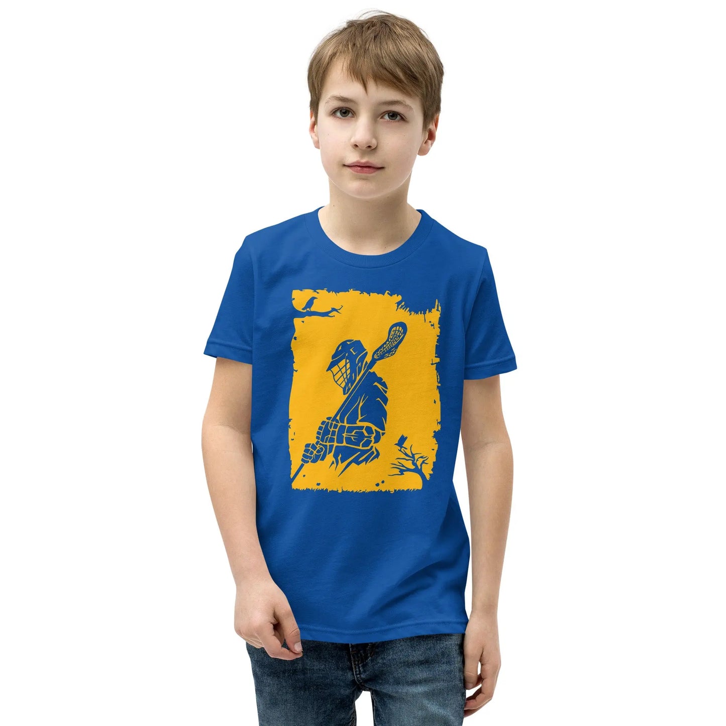 Youth Lacrosse Player Short Sleeve T-Shirt Coast 2 Coast Lax USA