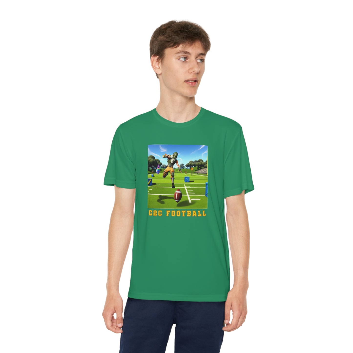 Football Gamer Youth Moisture-Wicking  Tee