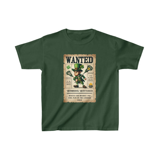 Wanted Shamrock Shatterer Youth Tee Printify