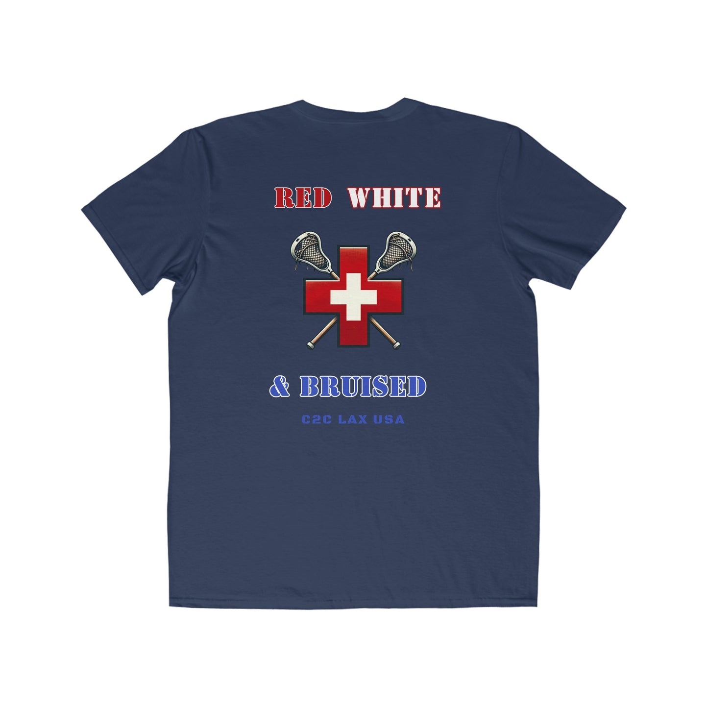 Red White and Blue - Bruised Men's Lightweight Fashion Tee