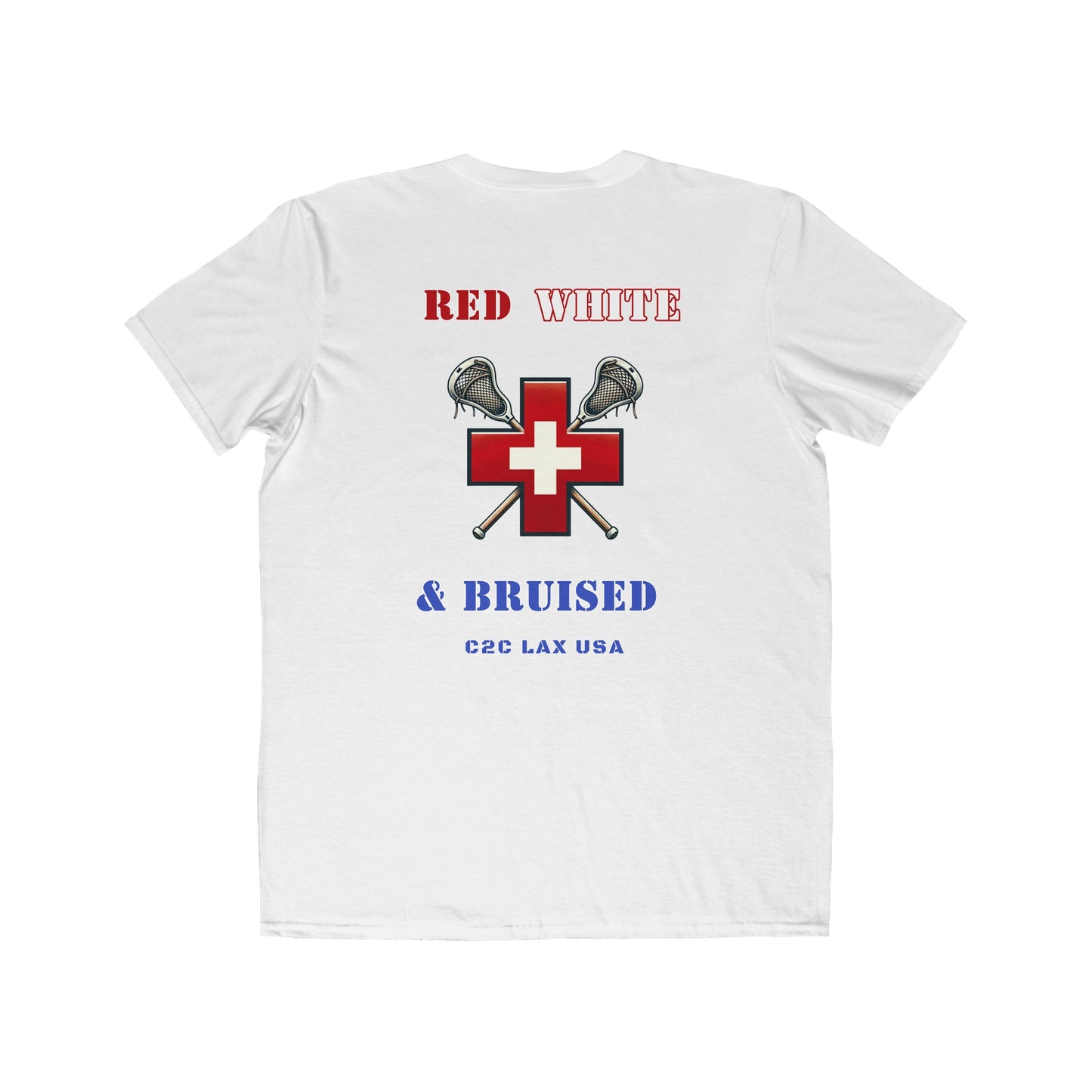 Red White and Blue - Bruised Men's Lightweight Fashion Tee