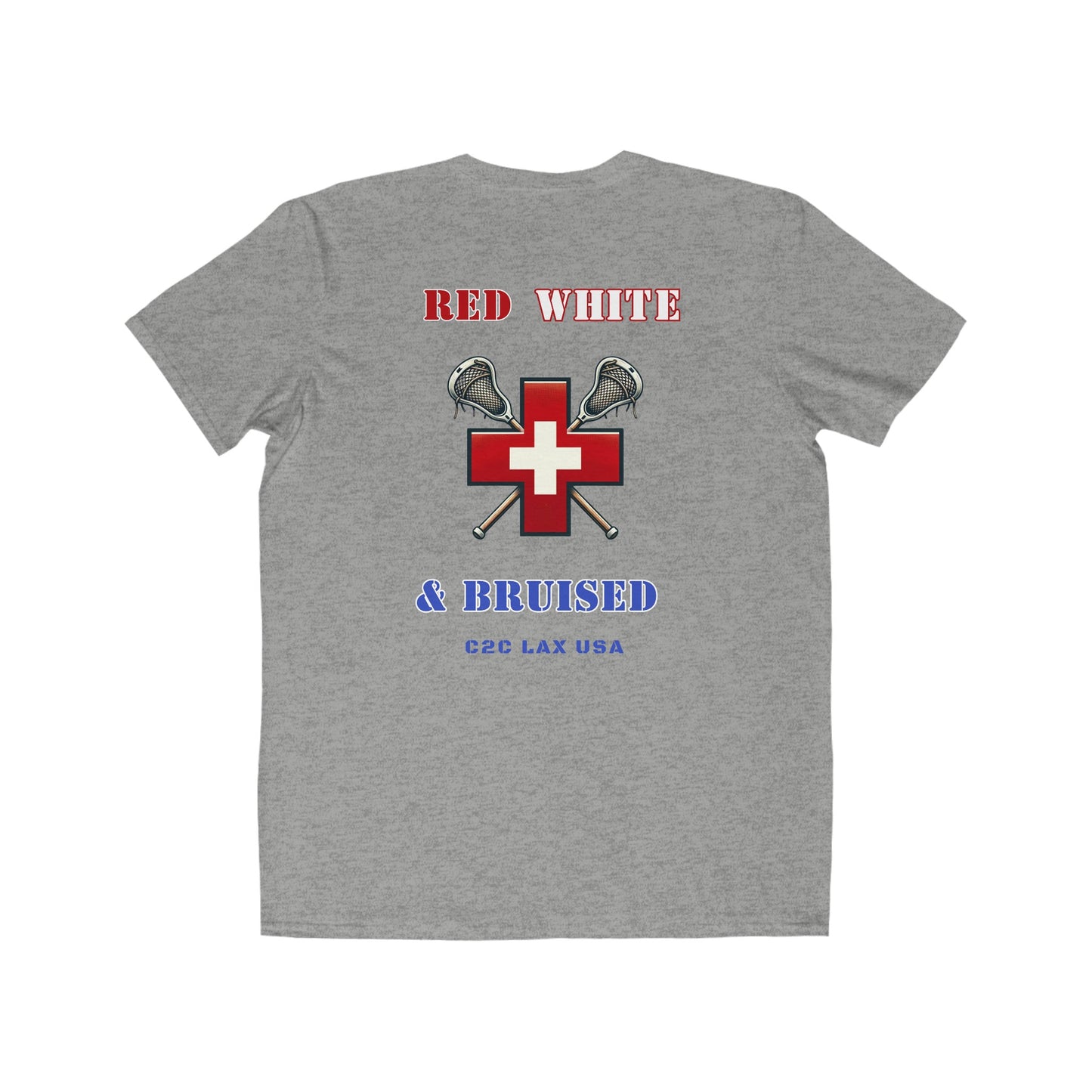 Red White and Blue - Bruised Men's Lightweight Fashion Tee