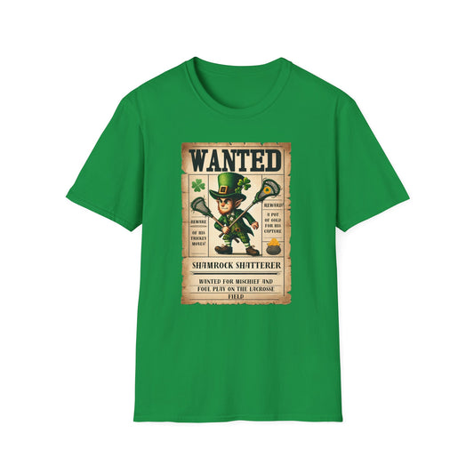 Wanted Shamrock Shatterer T-Shirt Printify