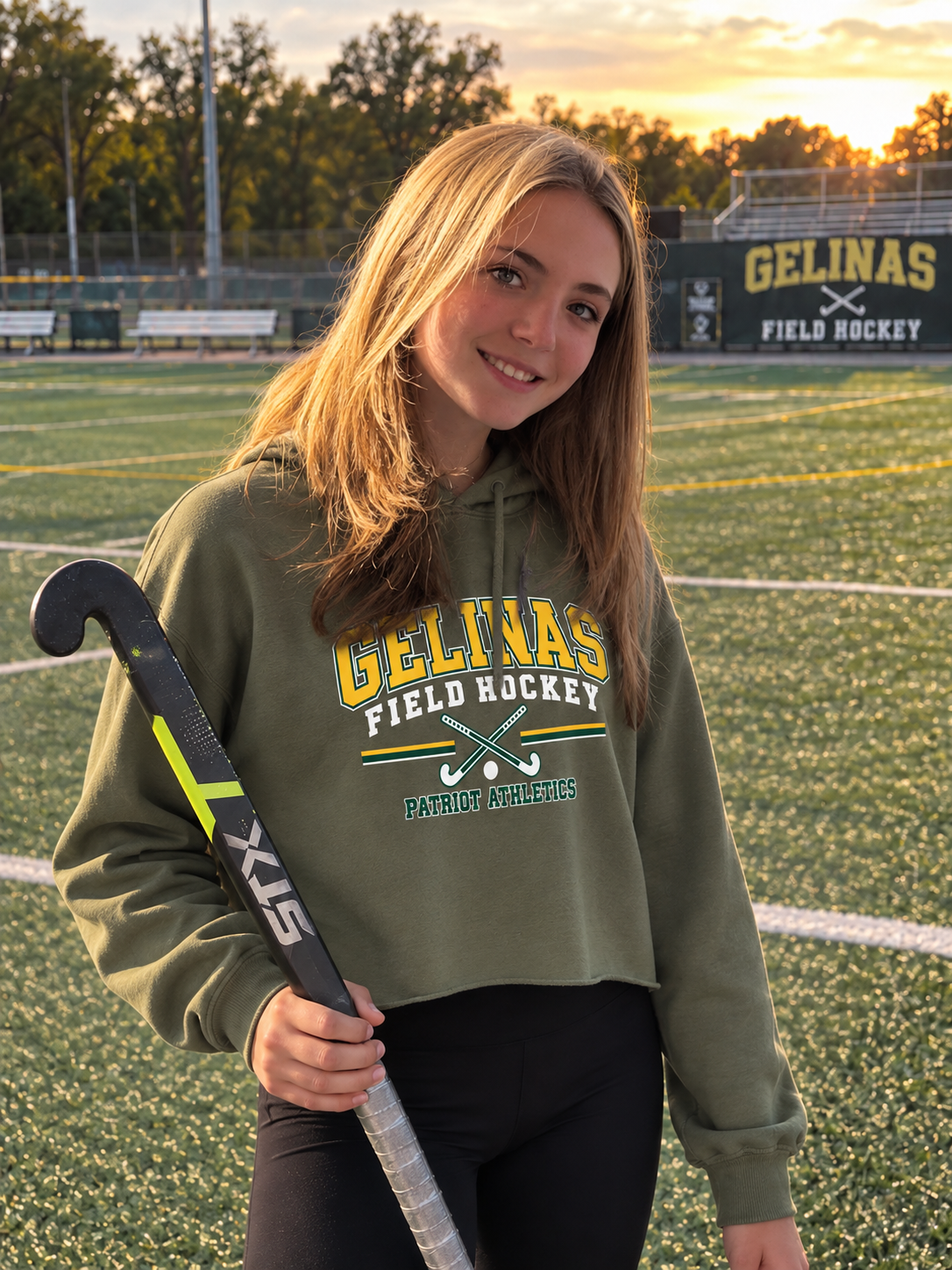 Gelinas Field Hockey Patriot Athletics Cropped Hoodie