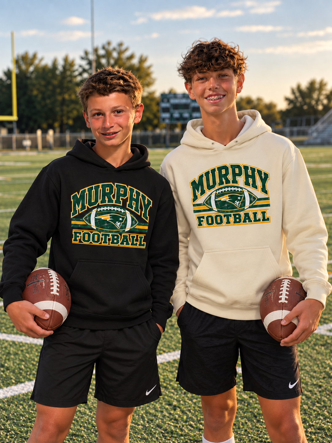 Murphy Patriots Football Men’s box hoodie