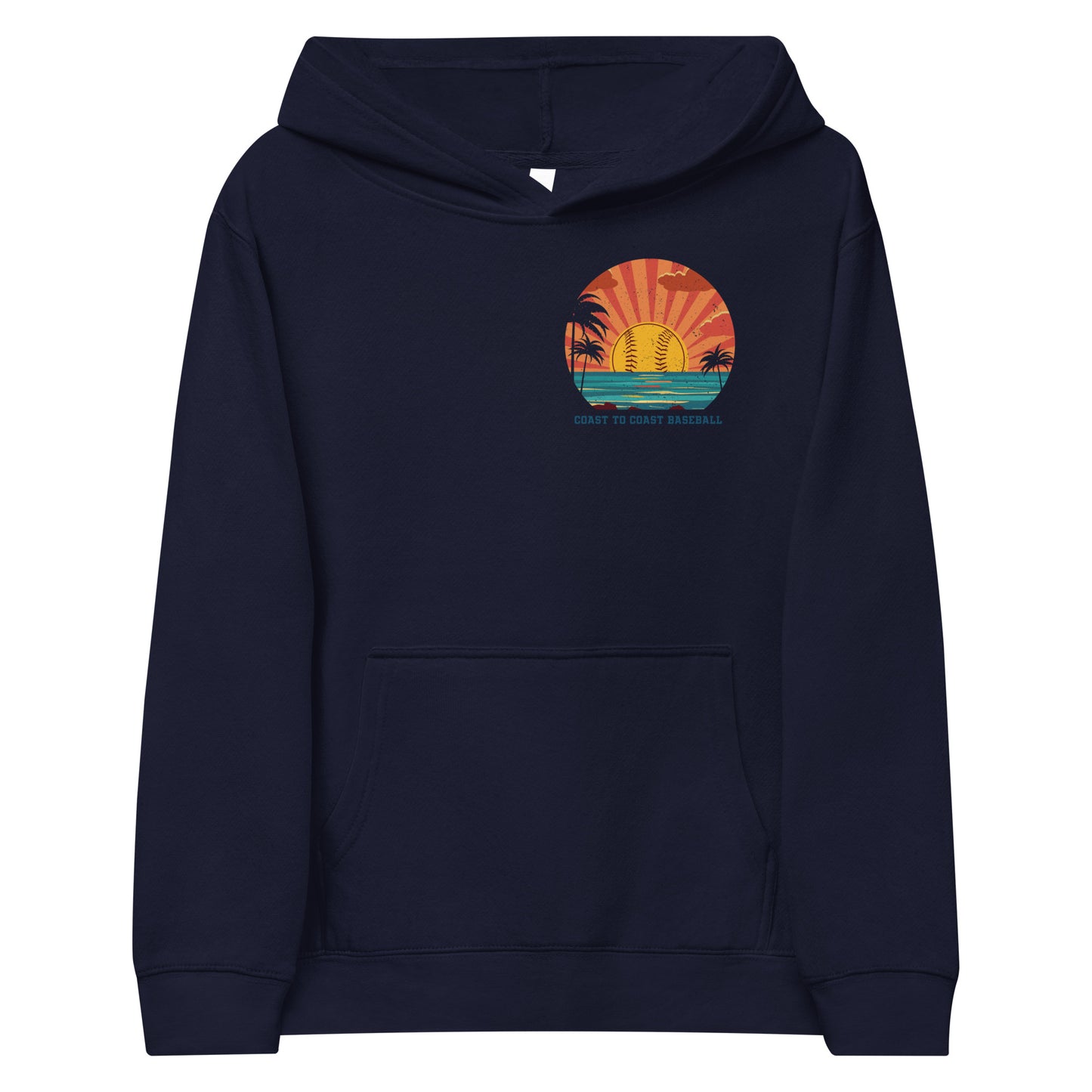 Kids Coastal Baseball fleece hoodie