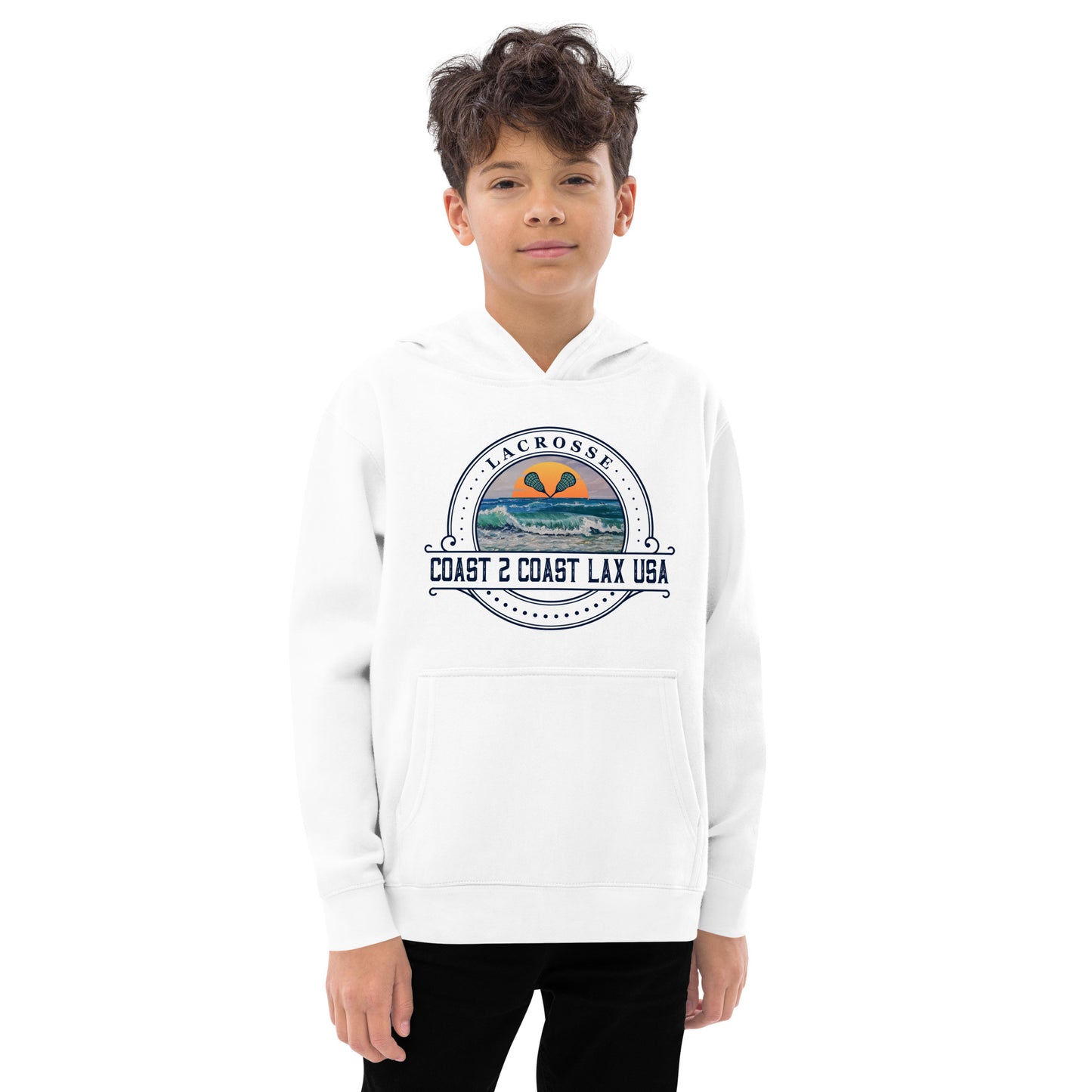 Kids C2C Logo fleece hoodie