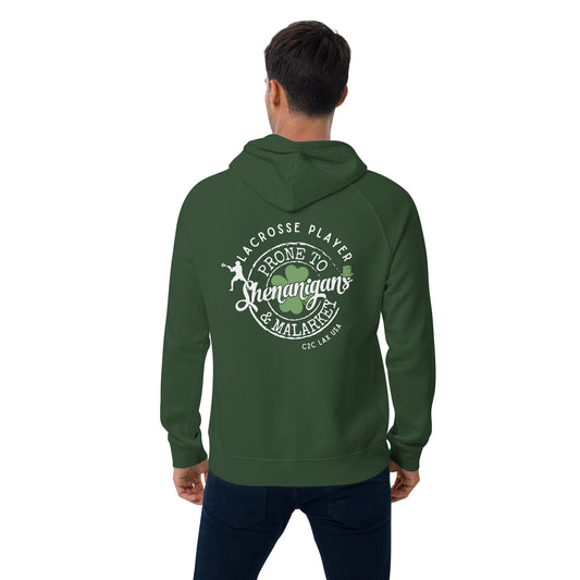 Unisex Shenanigans Lacrosse Eco Raglan Hoodie