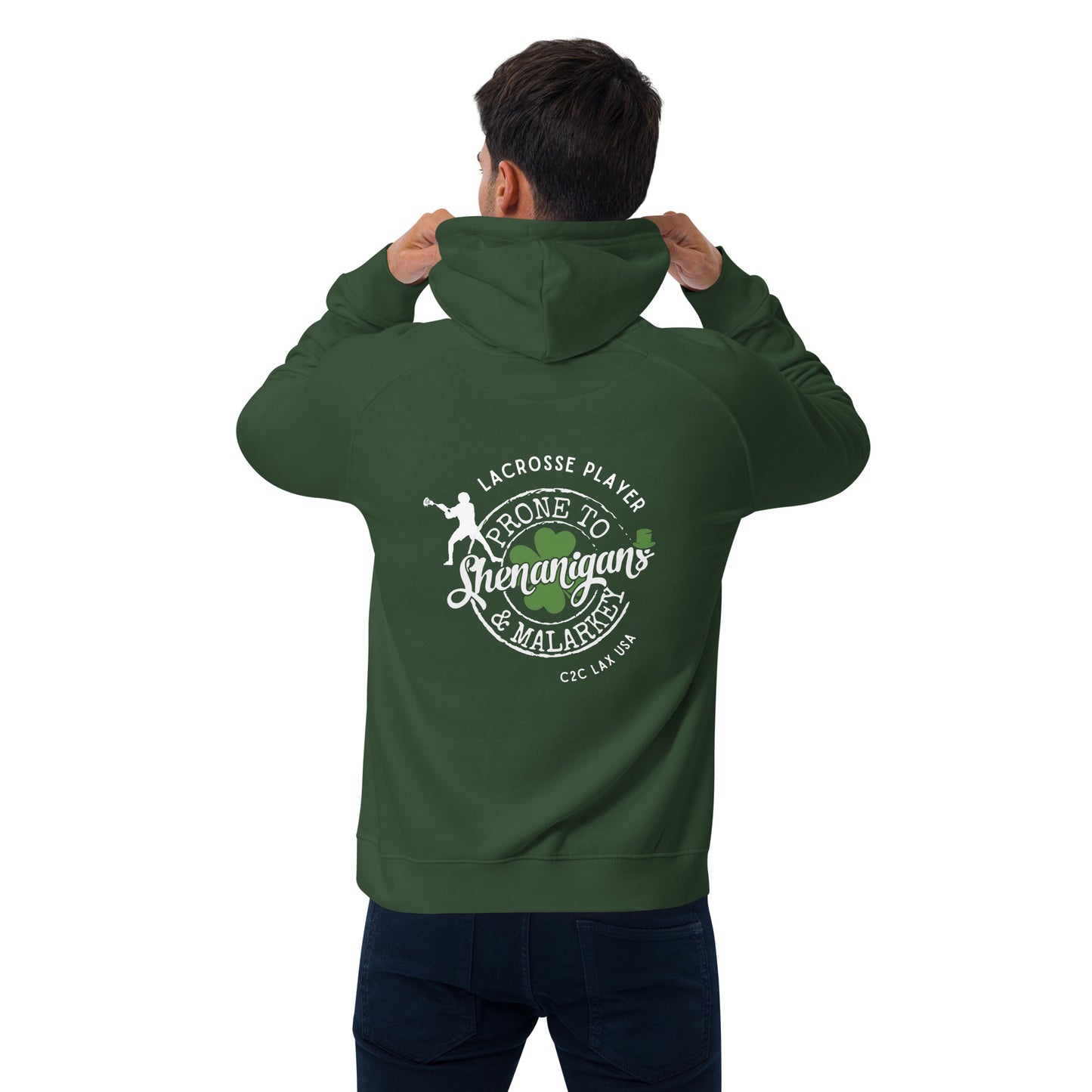 Unisex Shenanigans Lacrosse Eco Raglan Hoodie