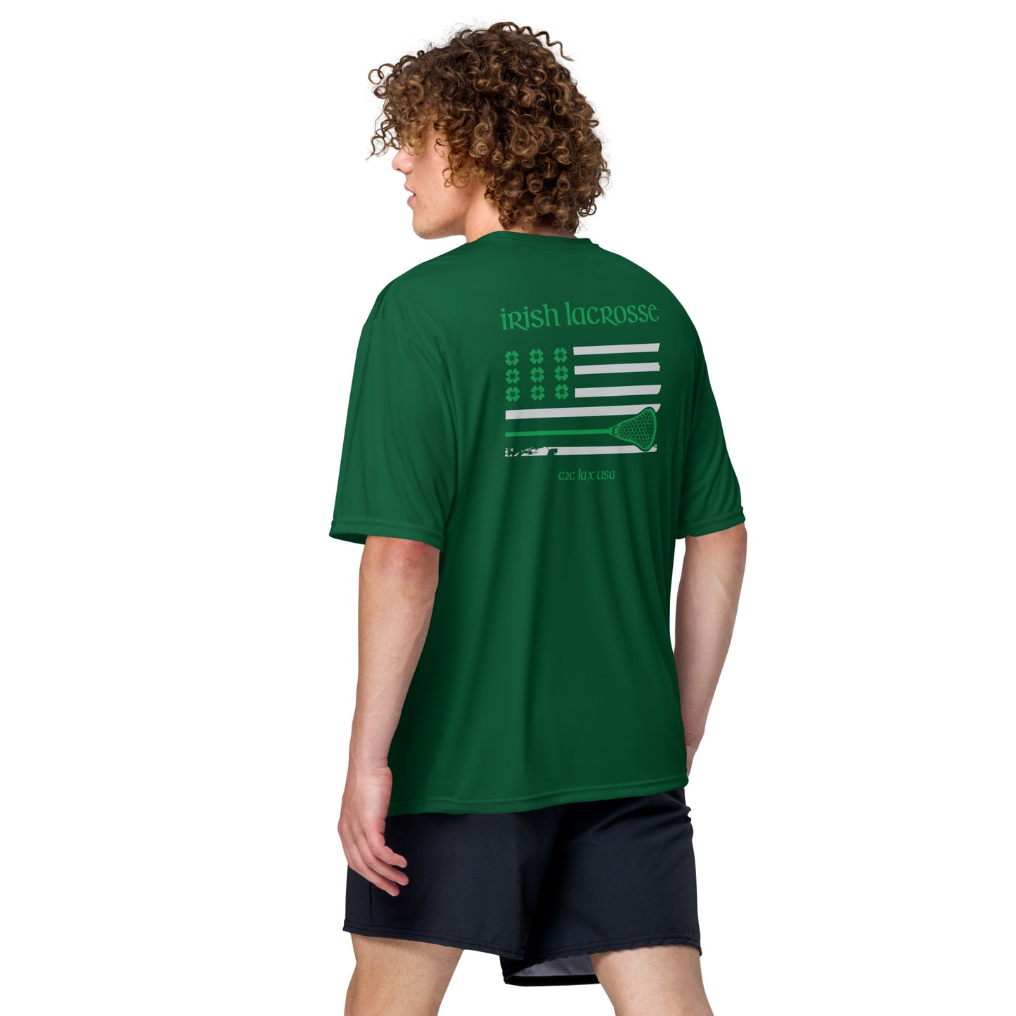 IRISH Lacrosse Unisex performance crew neck t-shirt