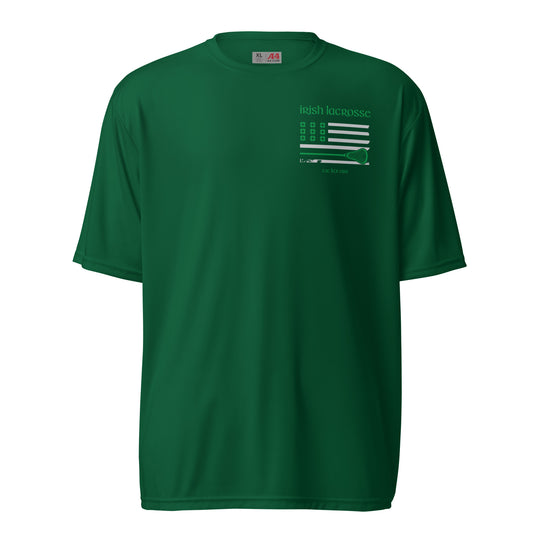 IRISH Lacrosse Unisex performance crew neck t-shirt Coast 2 Coast Lax USA