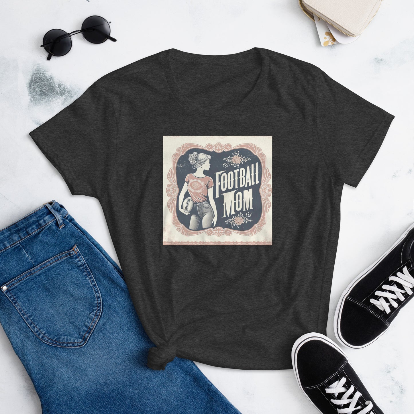 Women's Vintage Football Mom t-shirt