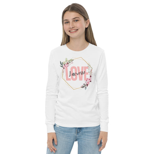 Girls Love Lacrosse long sleeve tee