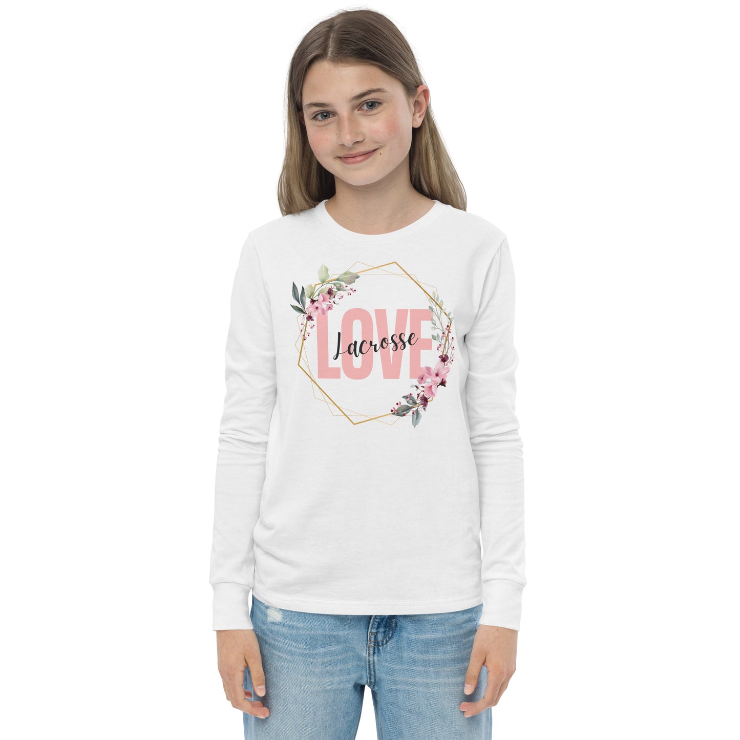 Girls Love Lacrosse long sleeve tee