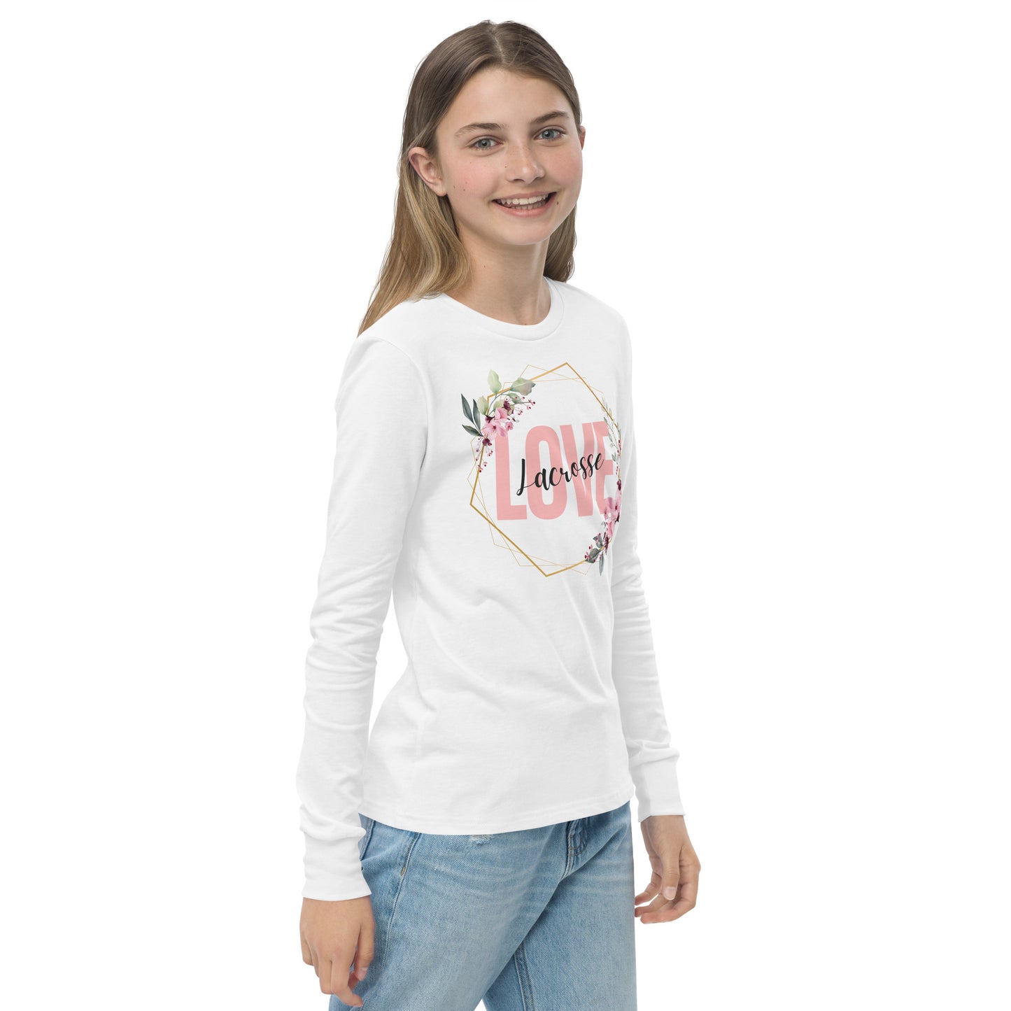 Girls Love Lacrosse long sleeve tee