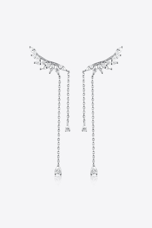 Platinum-Plated Crawl Earrings