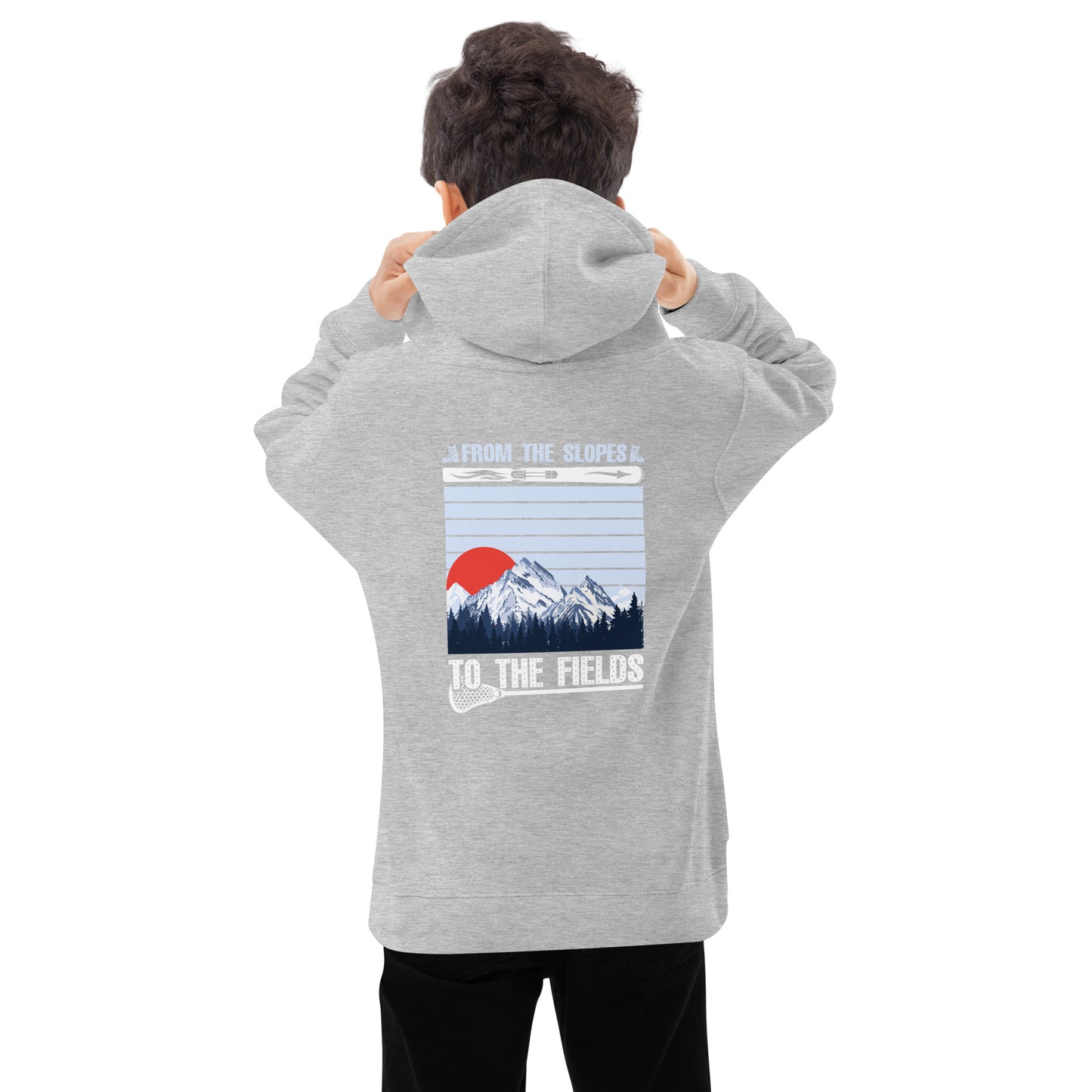 Kids Ski Lax fleece hoodie