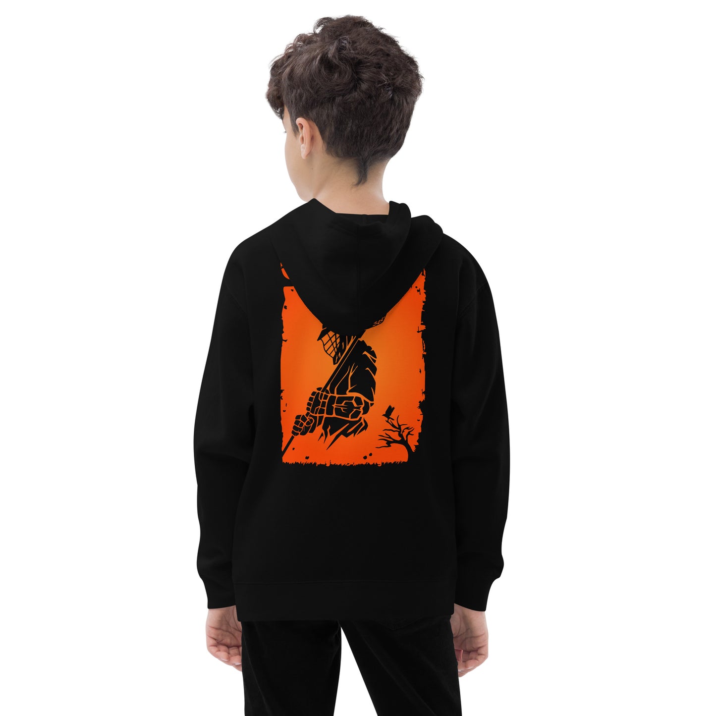 Fall Halloween Lacrosse Youth fleece hoodie