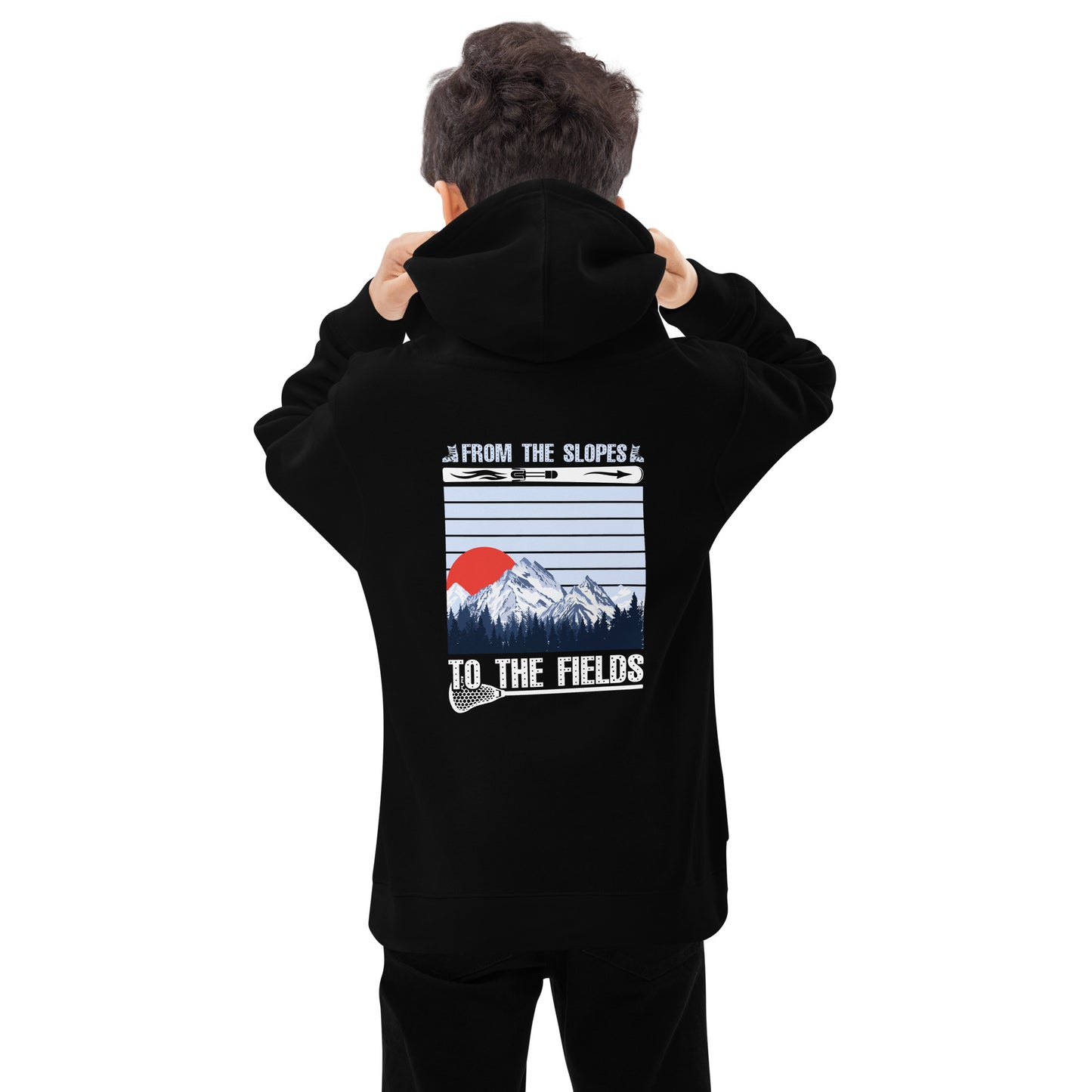 Kids Ski Lax fleece hoodie