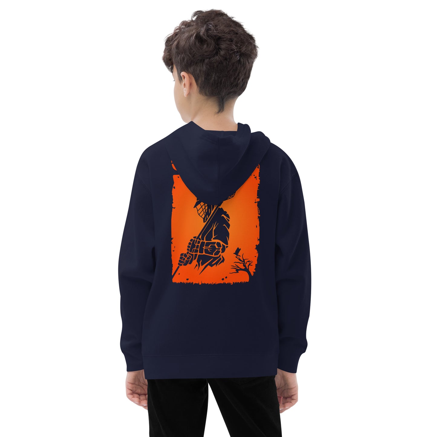 Fall Halloween Lacrosse Youth fleece hoodie