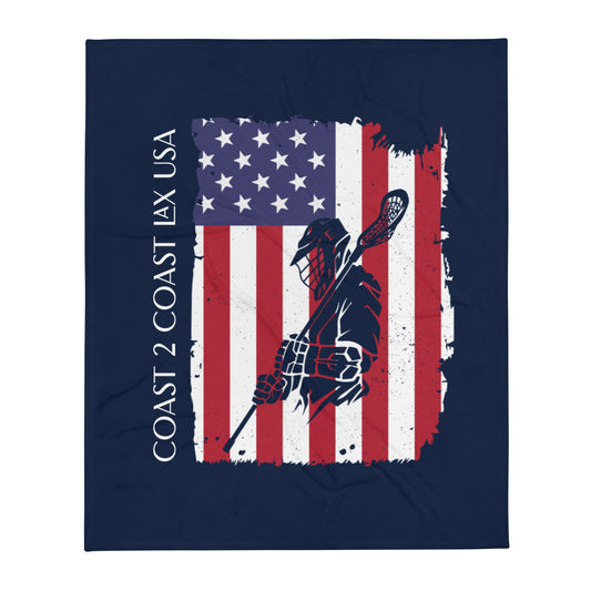 LAX USA Throw Blanket