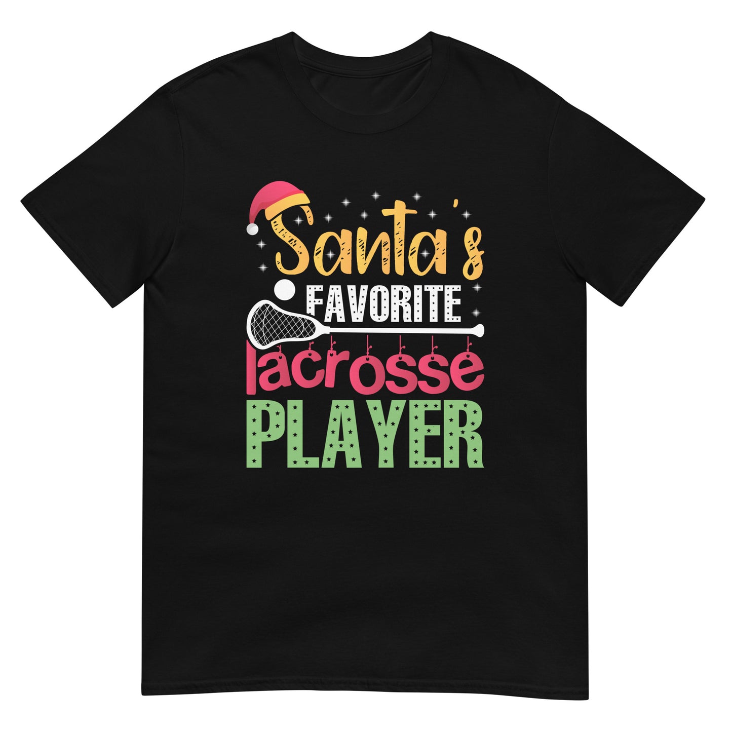 Adult Santa's Favorite Lax Player Short-Sleeve T-Shirt