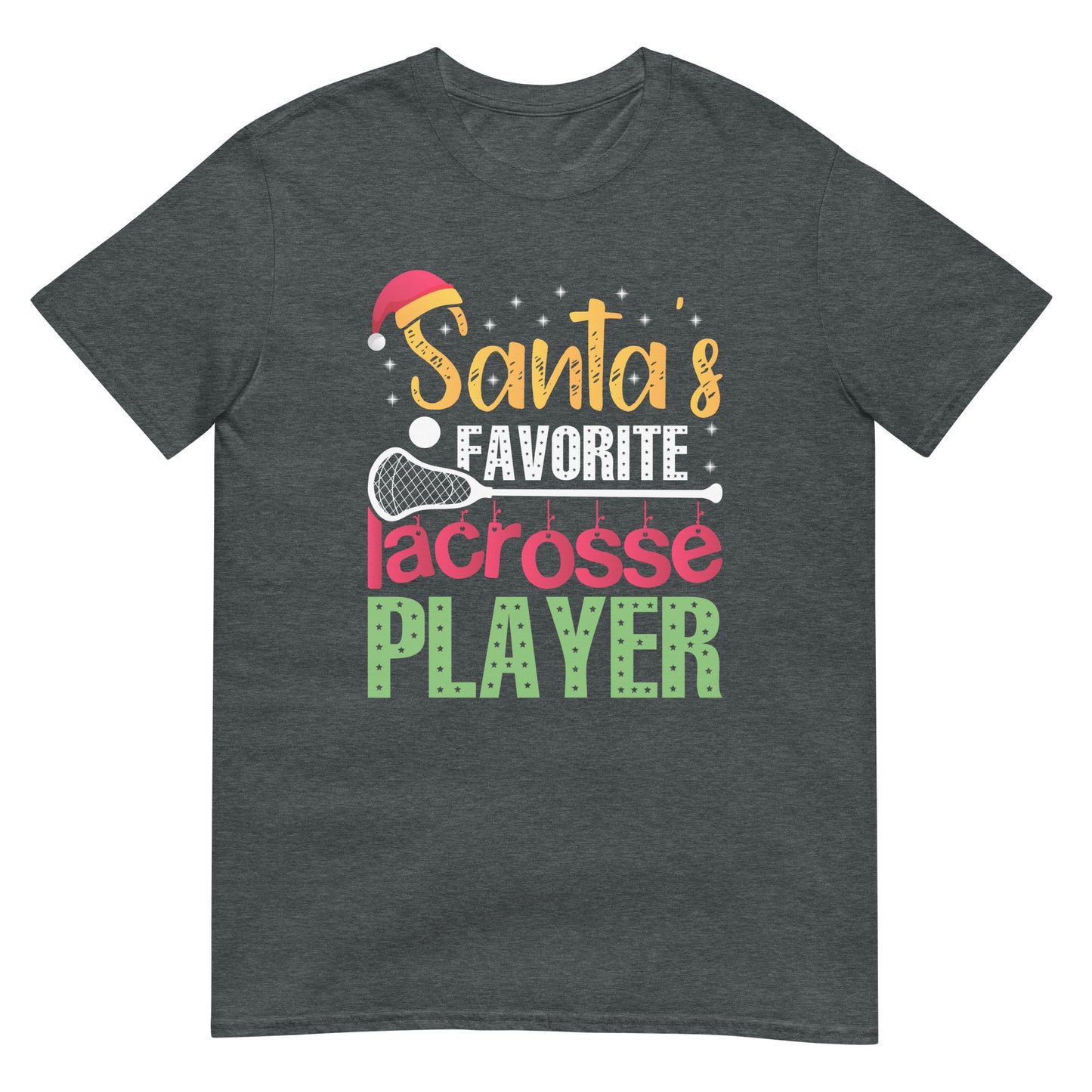 Adult Santa's Favorite Lax Player Short-Sleeve T-Shirt