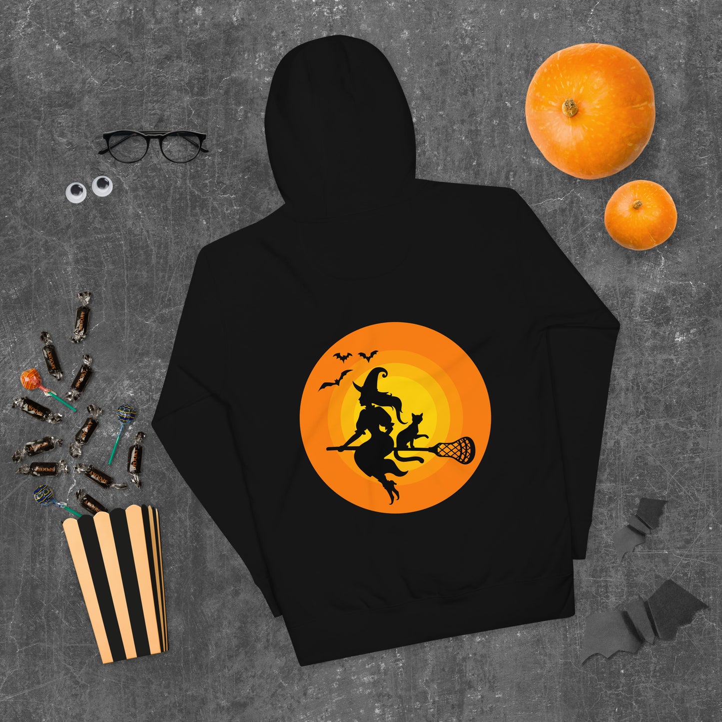 Halloween Lacrosse Witch Unisex Hoodie