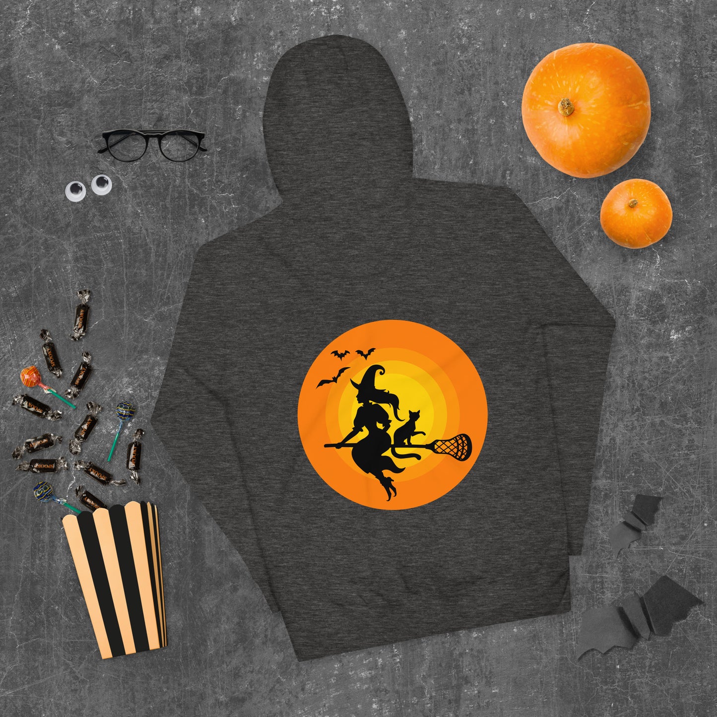 Halloween Lacrosse Witch Unisex Hoodie