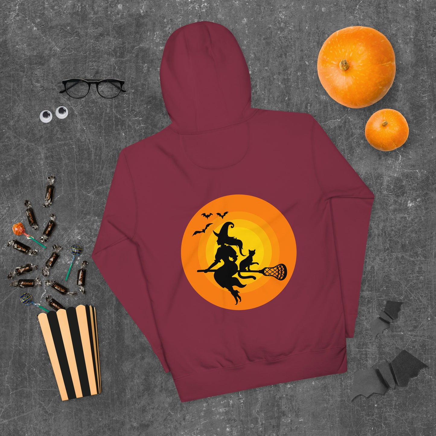 Halloween Lacrosse Witch Unisex Hoodie