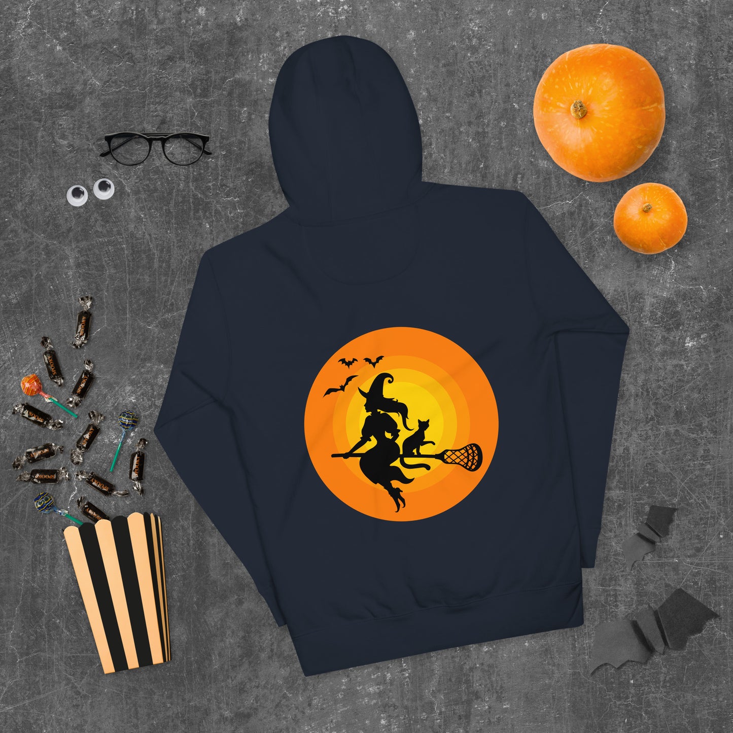 Halloween Lacrosse Witch Unisex Hoodie