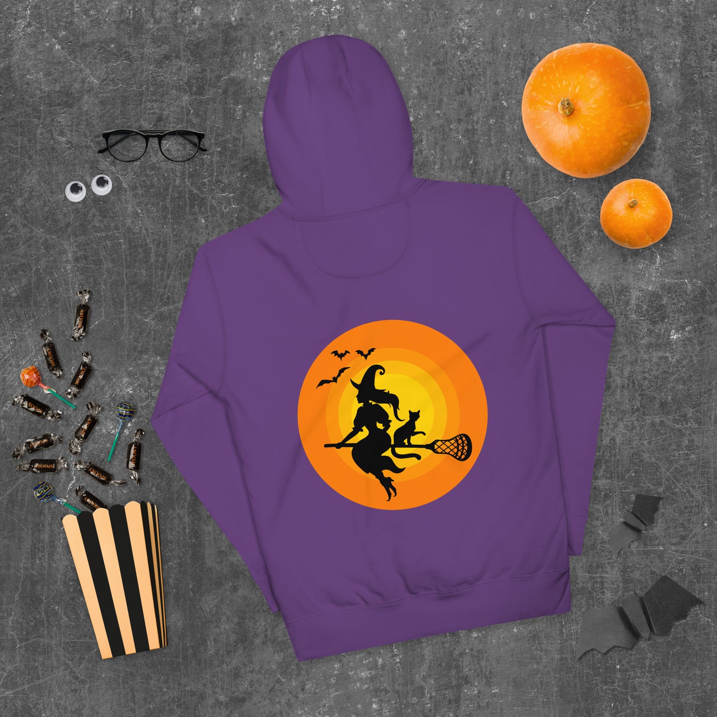 Halloween Lacrosse Witch Unisex Hoodie