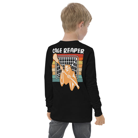 Youth Halloween Cage Reaper long sleeve tee