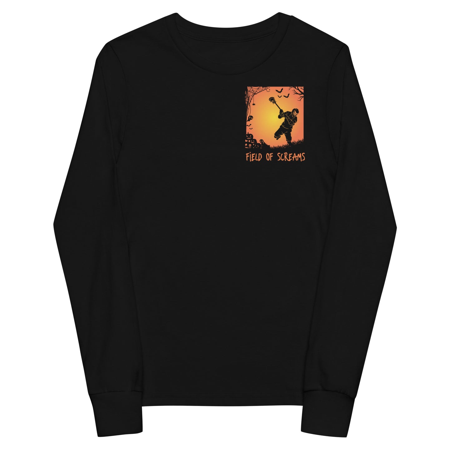 Halloween Lacrosse of Screams Youth long sleeve tee