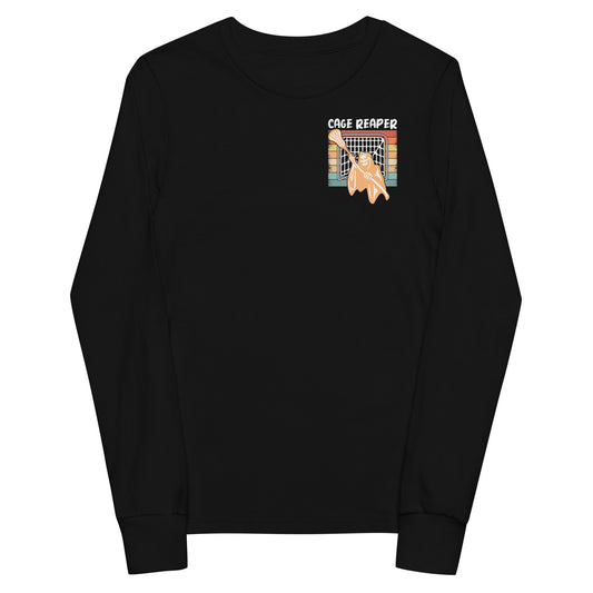 Youth Halloween Cage Reaper long sleeve tee