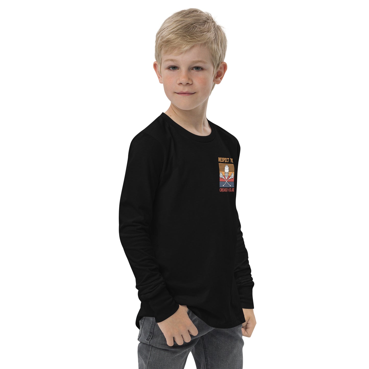 Youth Respect the Crease Lacrosse long sleeve tee