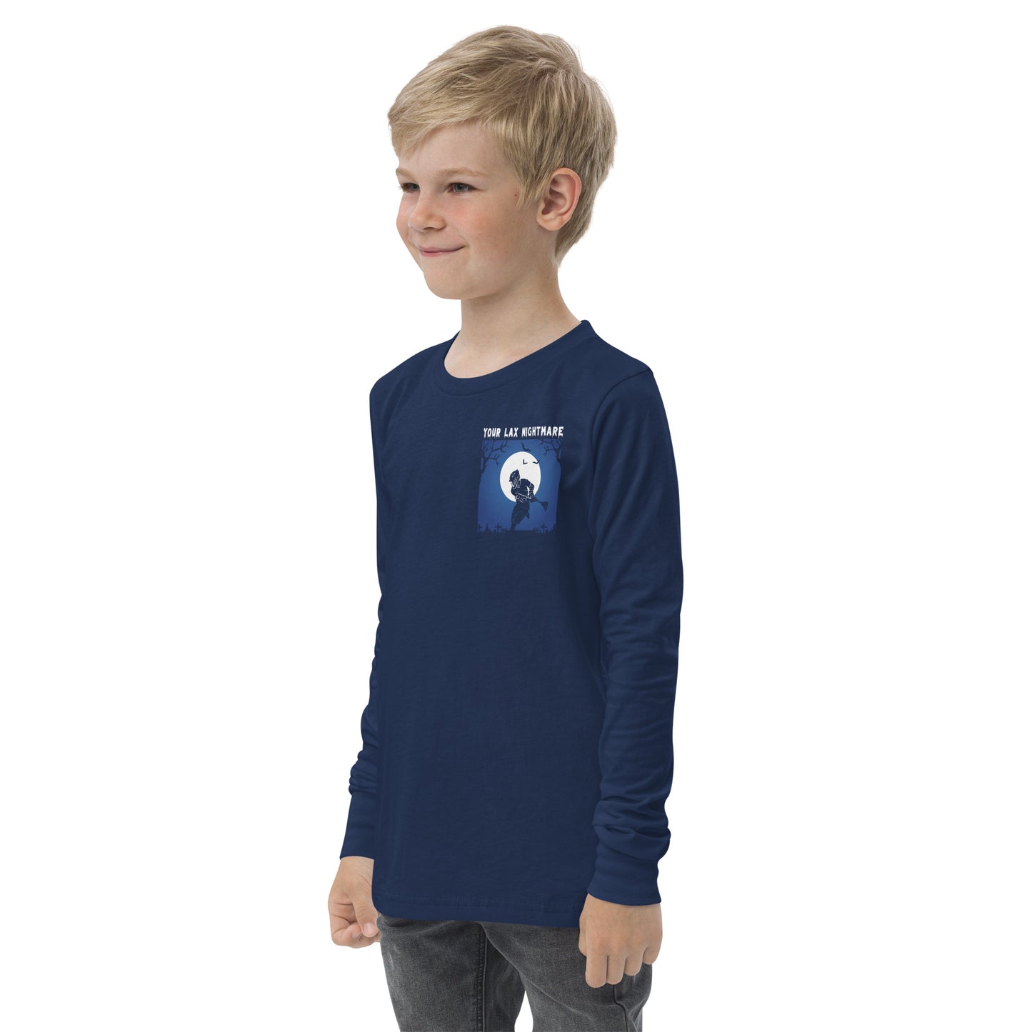 Halloween Lacrosse Your Lax Nightmare Youth long sleeve tee