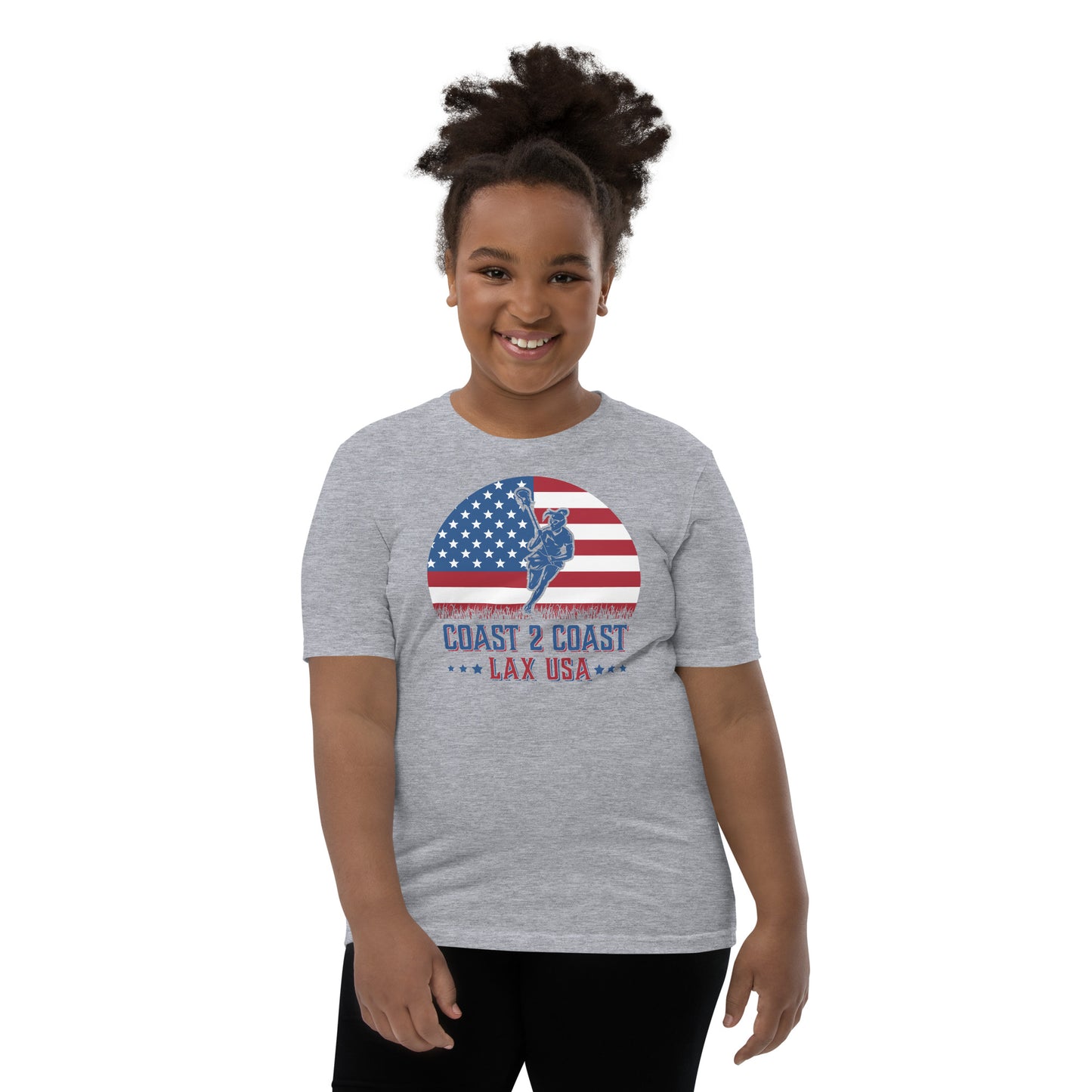 All American C2C Lax USA Lacrosse Girl Youth  Sleeve T-Shirt