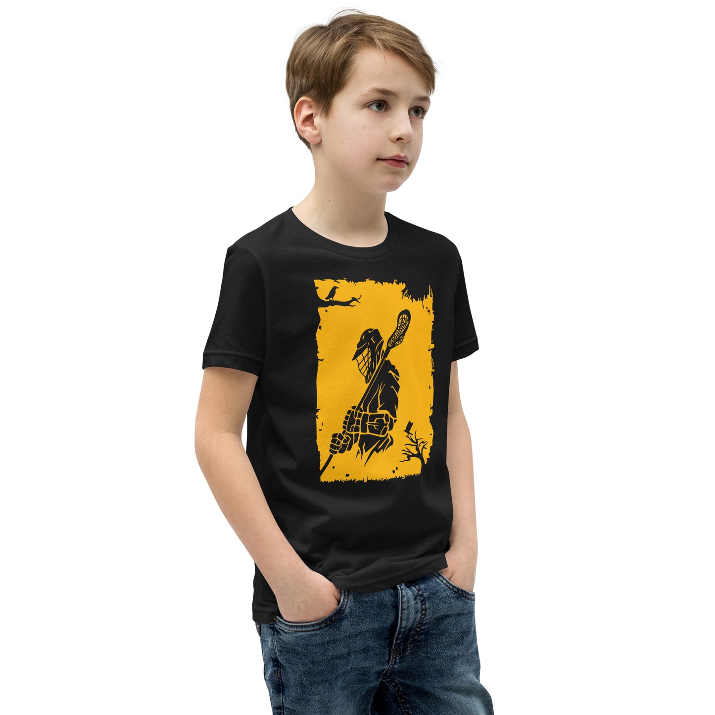 Youth Lacrosse Player Short Sleeve T-Shirt