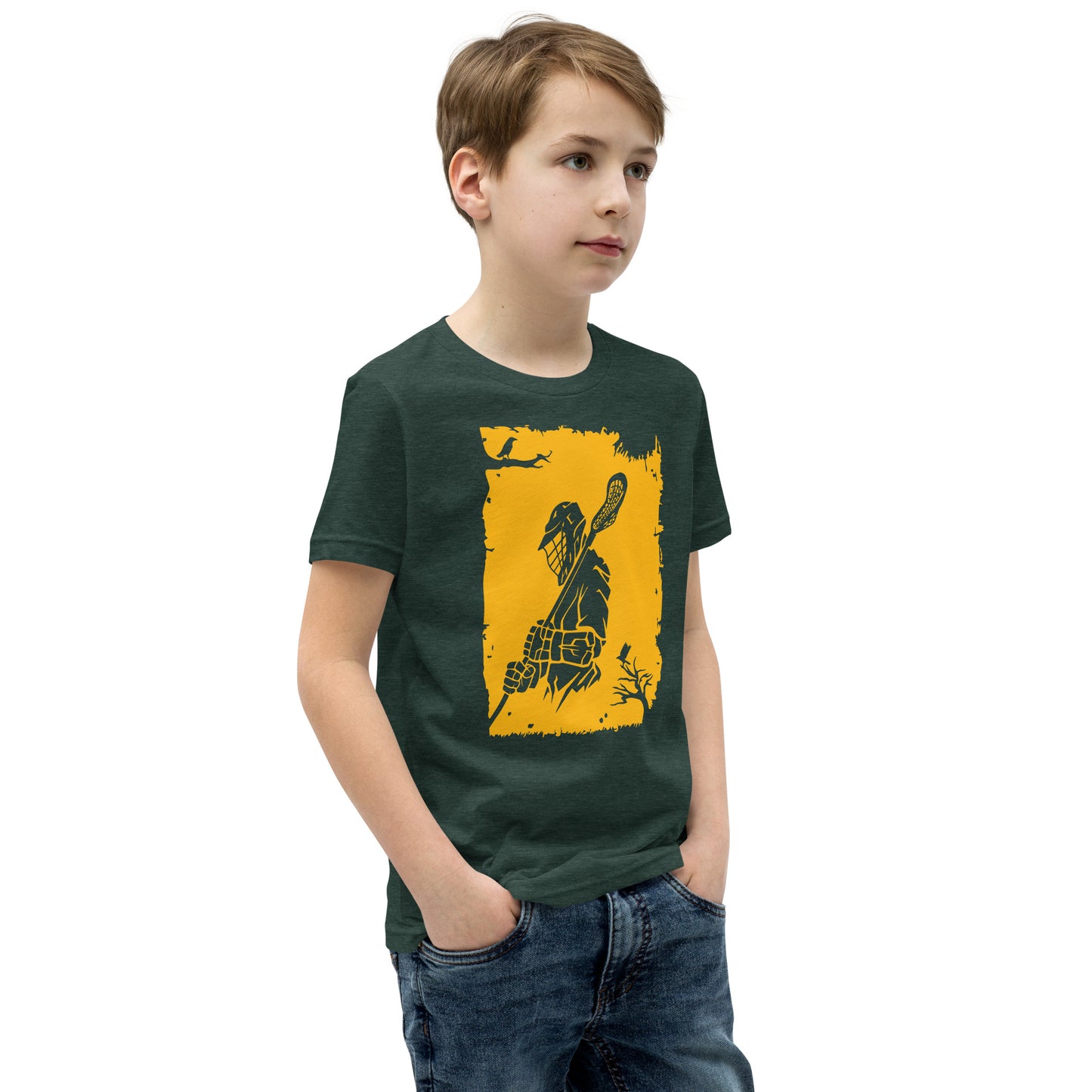 Youth Lacrosse Player Short Sleeve T-Shirt