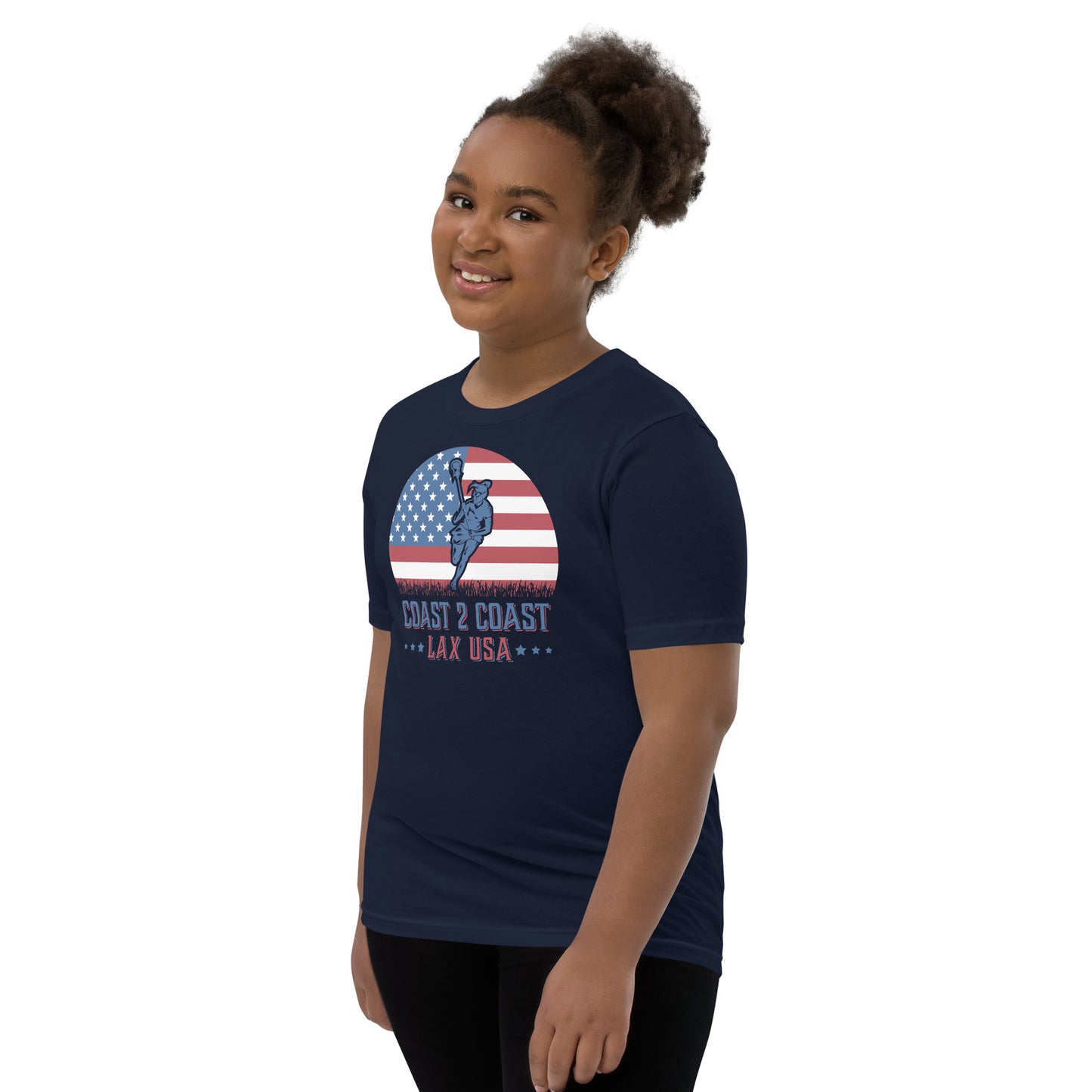 All American C2C Lax USA Lacrosse Girl Youth  Sleeve T-Shirt