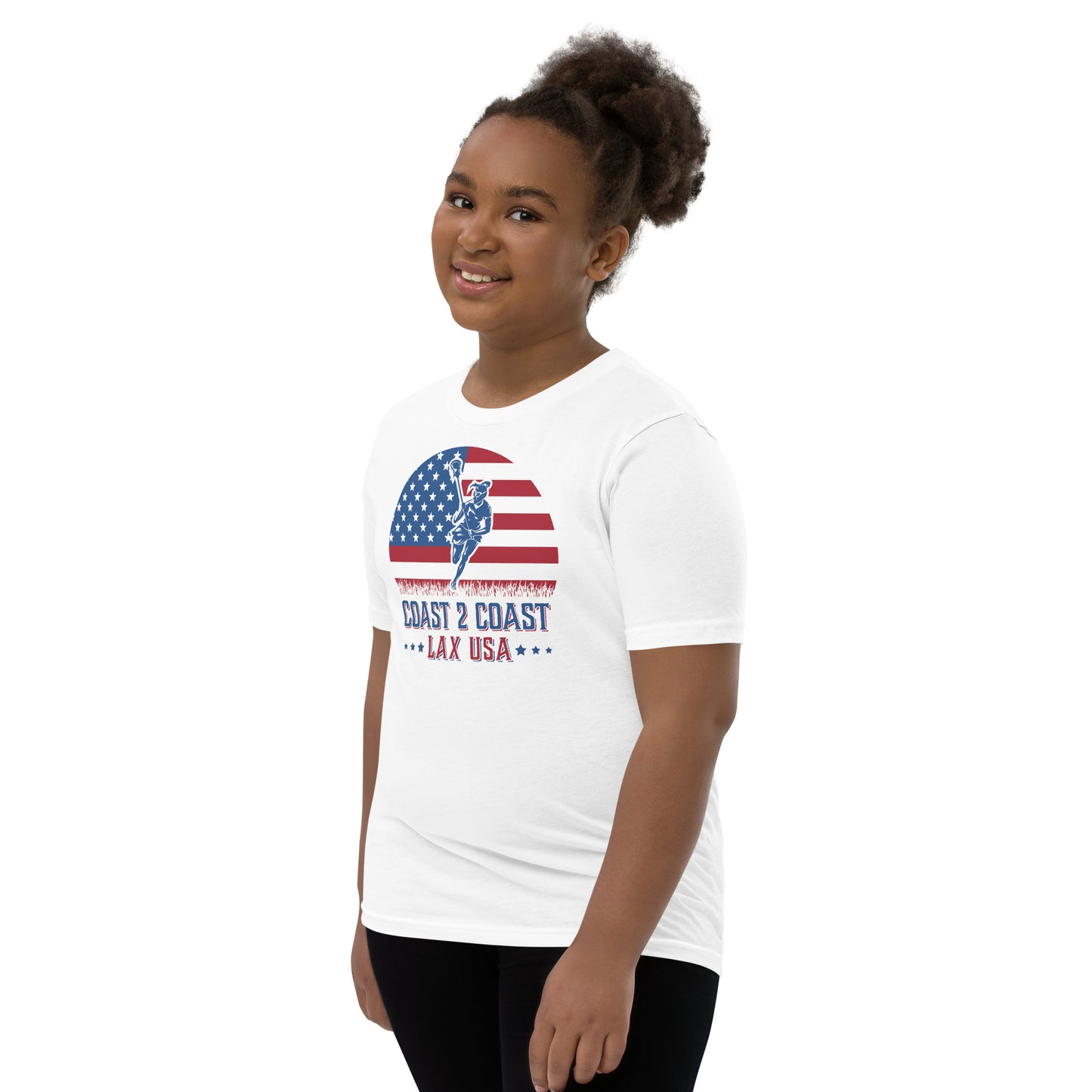 All American C2C Lax USA Lacrosse Girl Youth  Sleeve T-Shirt